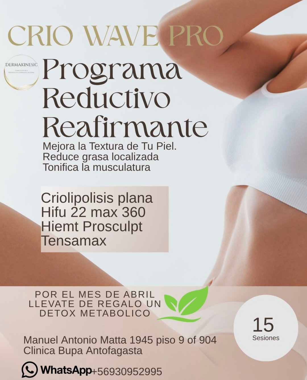 Crio Wave Pro, programa reductivo reafirmante